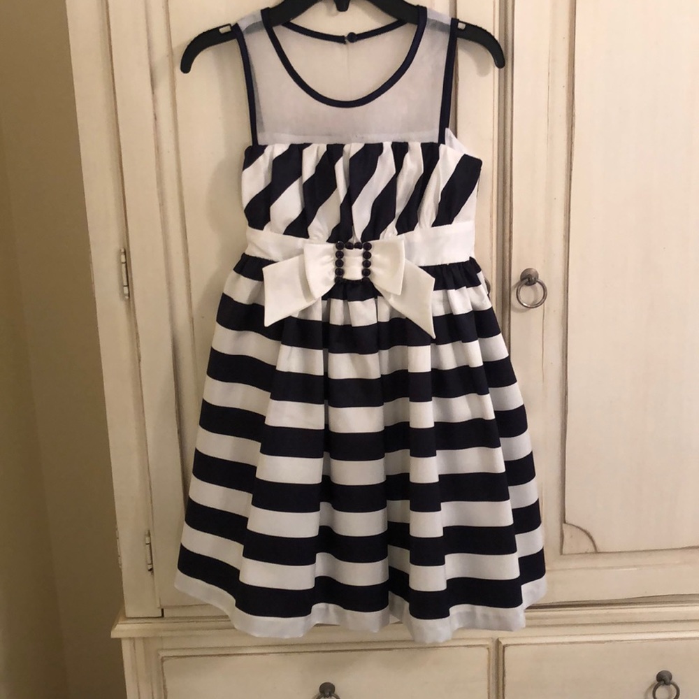 Bonnie Jean striped girls dress sz 8